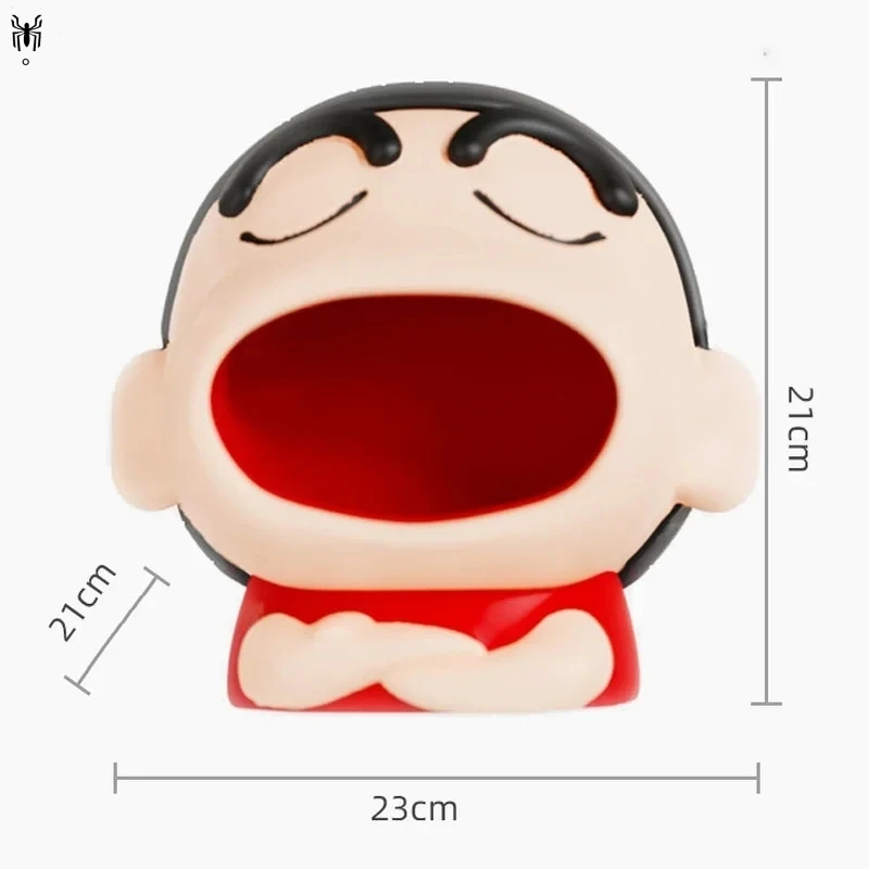 Nowa 21cm Kawaii kredka Shin-Chan drzwi pulpit schowek na klucze Cartoon duże usta akcesoria do dekoracji wnętrz zbieraj prezent niespodzianka