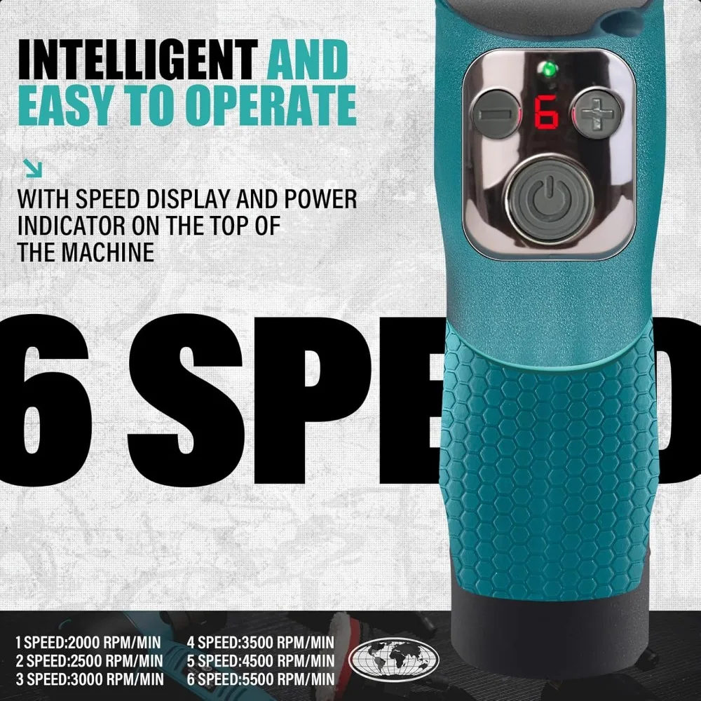 Mini polidor de carro sem fio com 6 velocidades, modos duplos e 2 baterias para fácil polimento e remoção de arranhões
