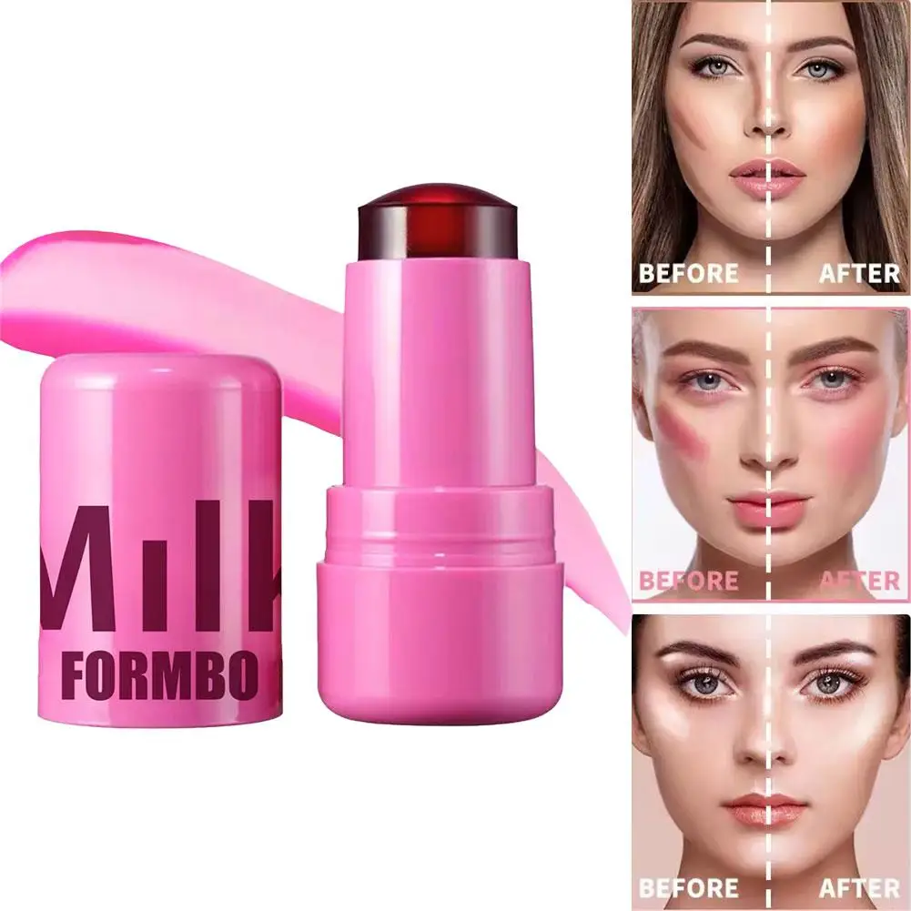 Gelatina Guancia Fard Guancia Tinta per labbra Adesivo fard idratante a lunga durata Lucidalabbra 4 colori Contorno viso Rouge Trucco