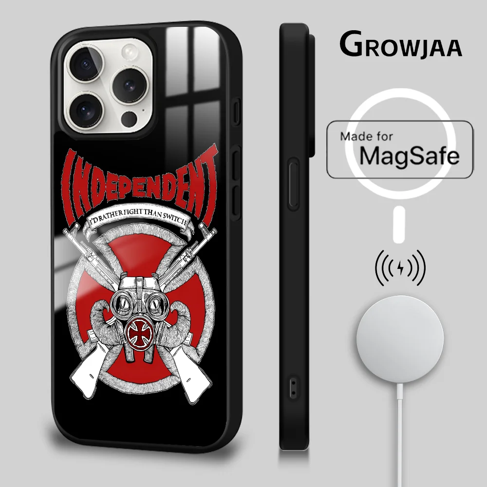 

Cool i_independent t_truck c_company For iPhone 16 15 14 13 12 11 Pro Max Plus Mini Magsafe Mirror Wireless Magnetic Cover