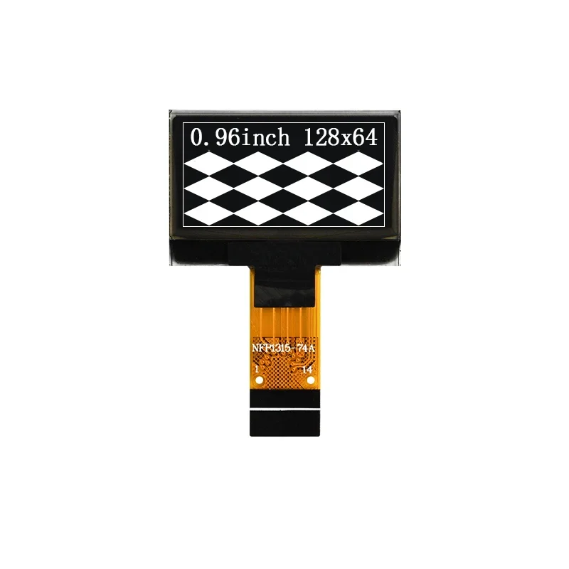 (2Pcs) 0.96 inch OLED Display 128*64 Resolution SPI Serial Screen SSD1315 Driver 14Pin