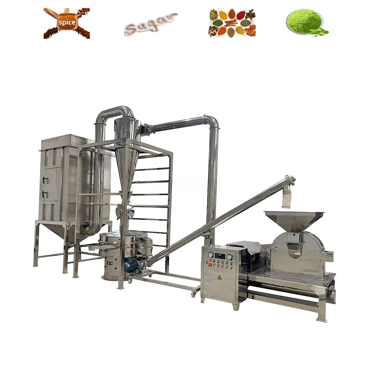 DZJX China Industrial Spice Avocado Gypsum Powder Crusher Pin Mill Grinding Milling Machine with Mesh Cyclone for Clay 300