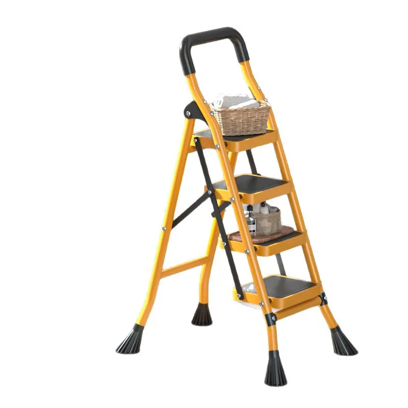 CX household folding handrail ladder widened thickened extra wide pedal handrail interior decoration portable stairs