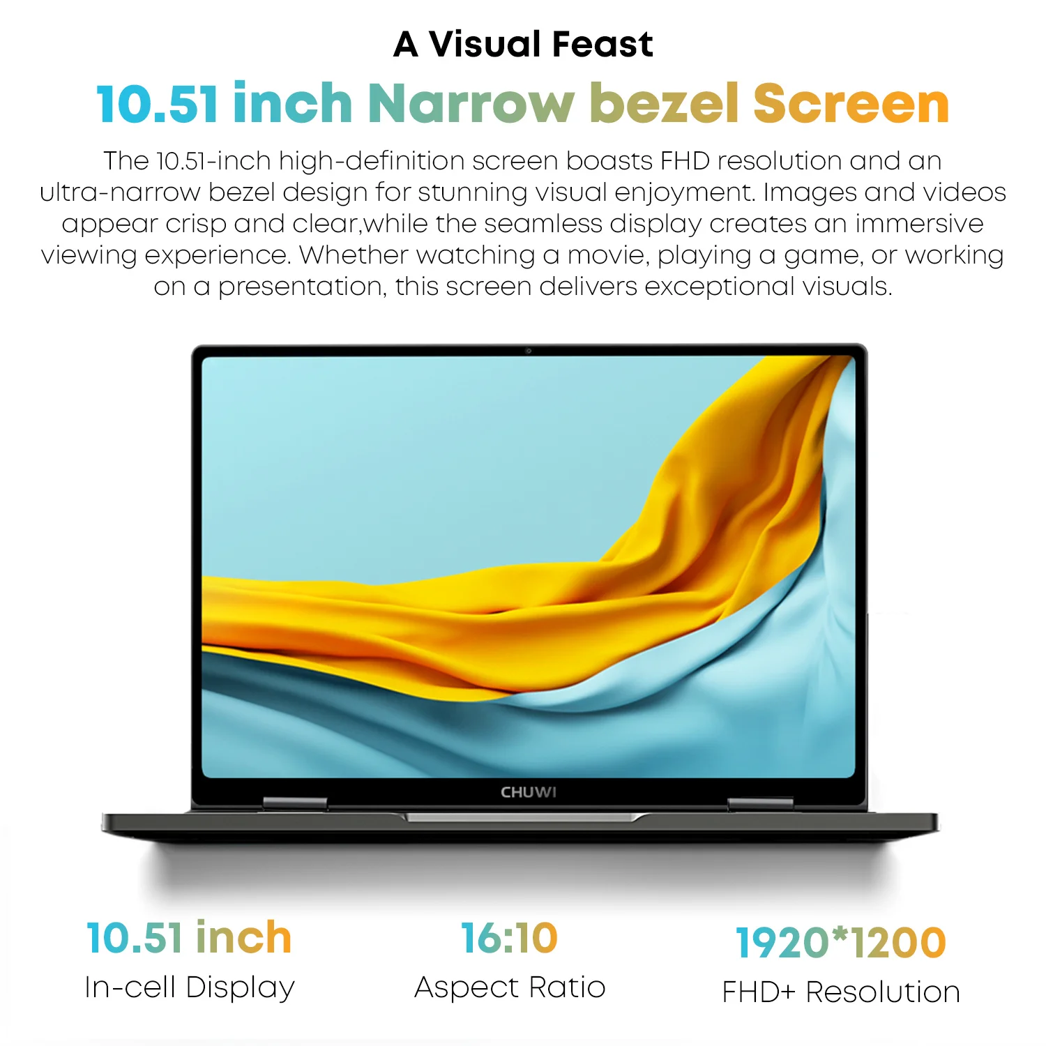 CHUWI MiniBook X 10,51 inch 2-in-1 tabletlaptop Intel N100 12GB LPDDR5 512G SSD Windows 11-laptops Mini-notebook 2K FHD WiFii 6