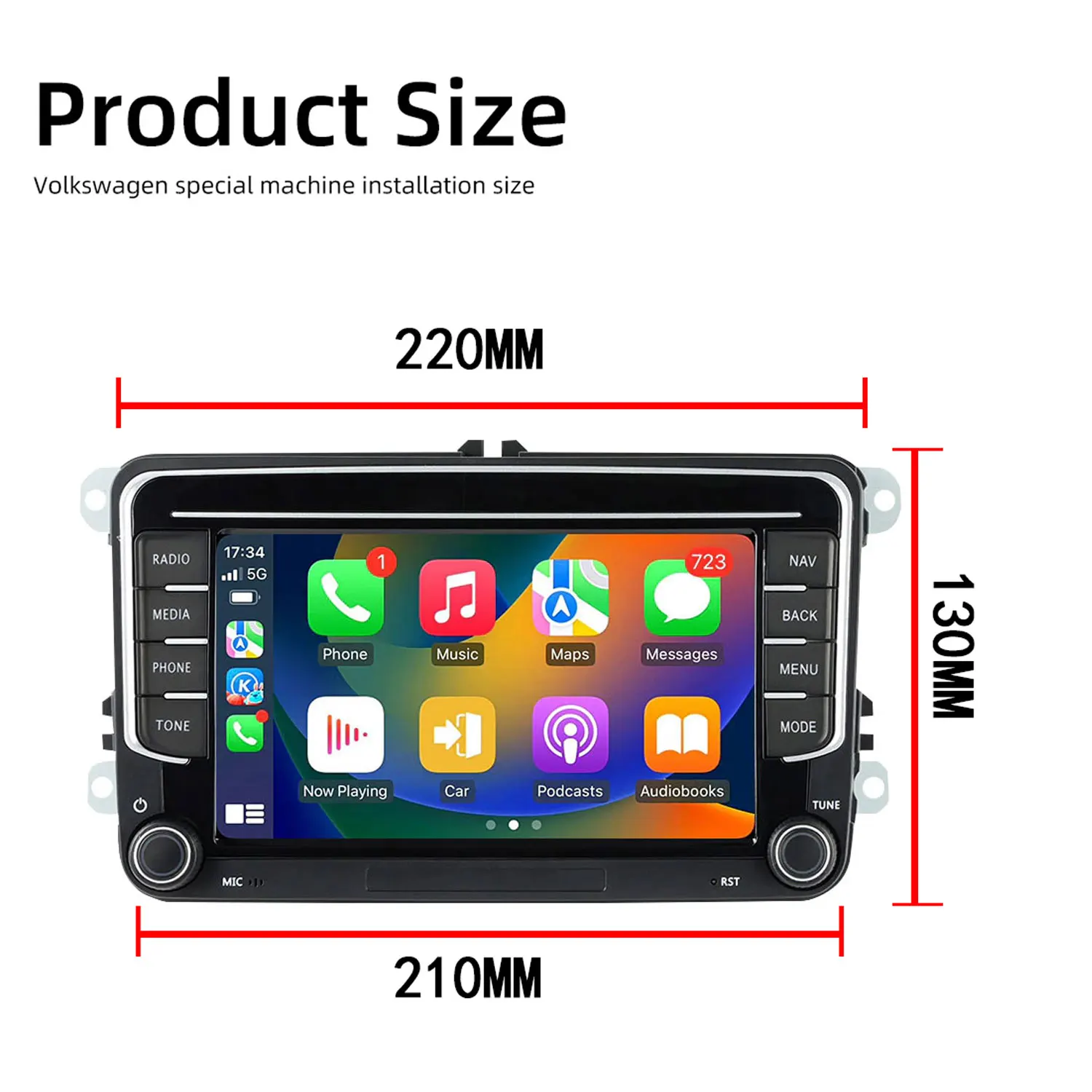 Fast Boot Car Radio for VW POLO GOLF Plus PASSAT JETTA Skoda TIGUAN TOURAN SHARAN SCIROCCO Caddy Vento Carplay Audio Auto Linux - view 2
