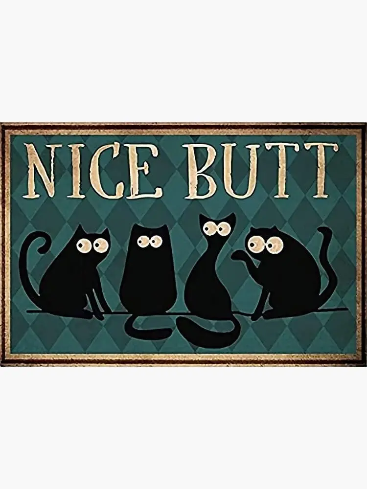 Cat Nice Together Retro Signage Pub Cafe Restaurants Man Cave Wall decorate metal tin sign