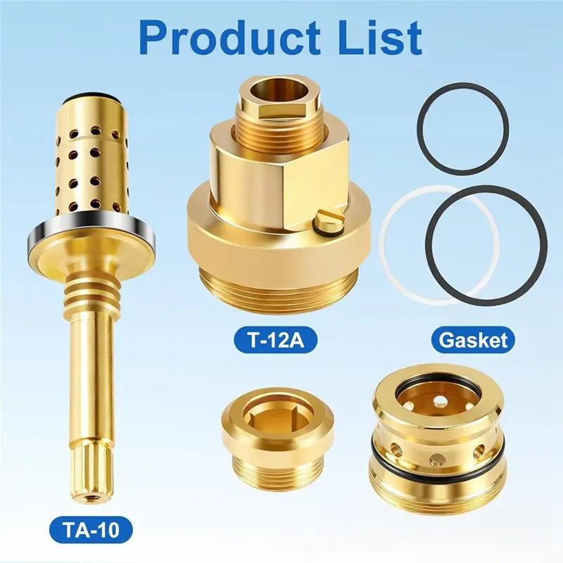 Y42A-For Symmons Temptro Replacement Parts Shower Valve Rebuild Kit,TA-10 Flow Control Spindle, TA-4 Hot And Cold Seats, T-12A