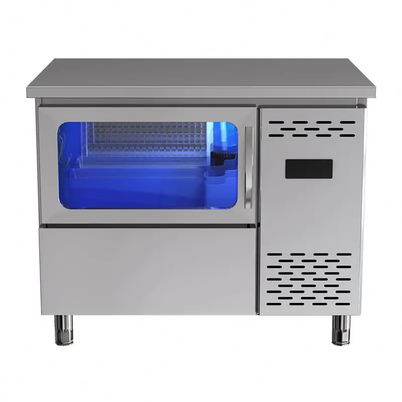 

Commercial Restaurant 200Kg/24H All-in-One Desktop Ice Maker Electric 200Kg/24H Ice Cube Machines for Household and Hotel Use