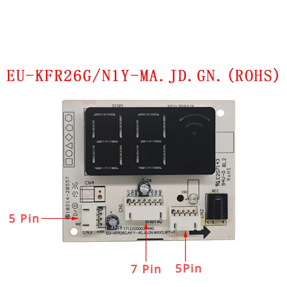 Receiving Board 17122000021490  Used For Midea Air Conditioner EU-KFR26G/N1Y-AEJD.GN.WXXS.XP1-1 Display PCB Conditioning Parts