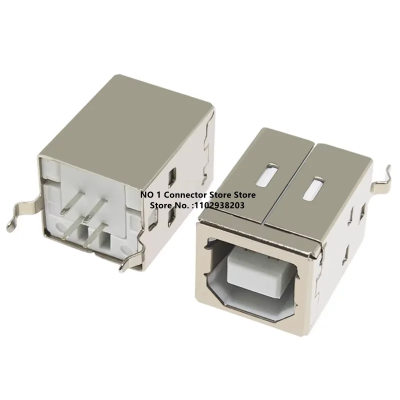 10Pcs B Type Usb Jack Connector Printer Port Female Socket Right Angle/Vertical needle PCB Connector DB 90° BF-180 degrees