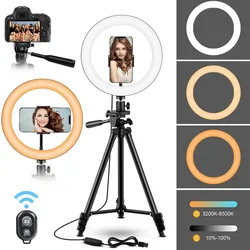 120cm Photo Ringlight Led Selfie Ring Light for Photography Remote Control Lighting With Tripod Stand Holder for Youtube Video