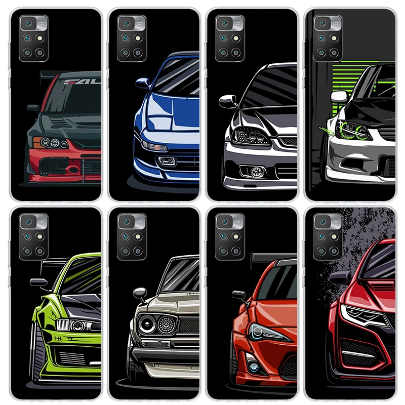 JDM Tokyo Drift Sports Car Male Men Phone Case for Xiaomi Redmi 12C 12 10A 10C 10X 10 9A 9C 9T 9 8A 8 7A 7 6A 6 Pro K70 K60 K40