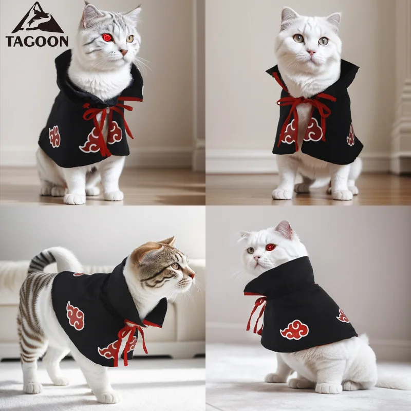 New Anime Haruto Pet Cloak Clothes Pet Cat Dog Cosplay Costume Hokage Uzumaki Akatsuki Photo Props Birthday Fans Gifts Toys