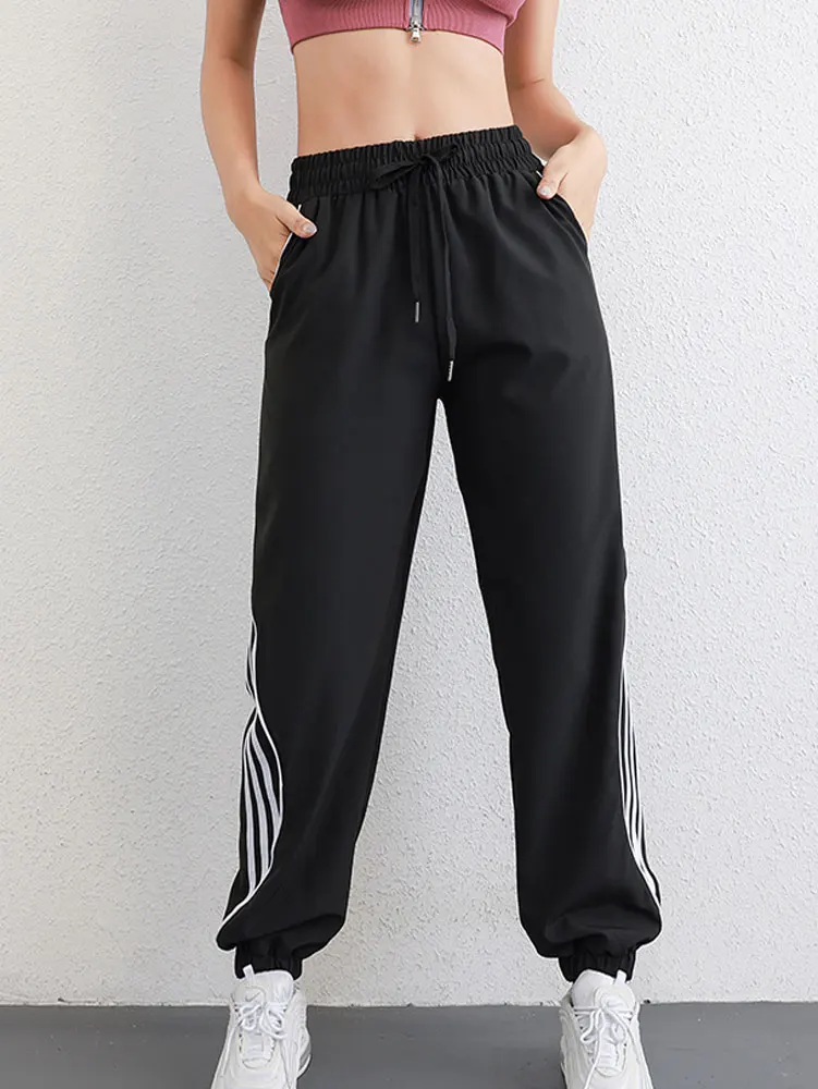 Pantaloni da corsa da donna taglie forti pantaloni da Jogging da allenamento ad asciugatura rapida pantaloni sportivi da allenamento Fitness da