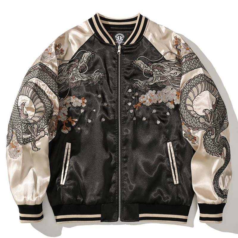 Embroidered Jacket with Horizontal Whiskers He Long's Traditional Personality Niche Designer Men's Spring and Autumn streetwear