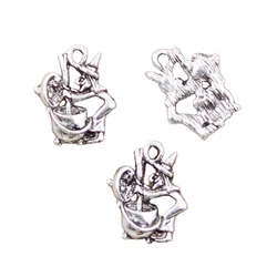 15pcs Charms Witch Refining Drugs 19x15mm Antique Making Pendant fit,Vintage Tibetan Silver color,DIY Handmade Jewelry