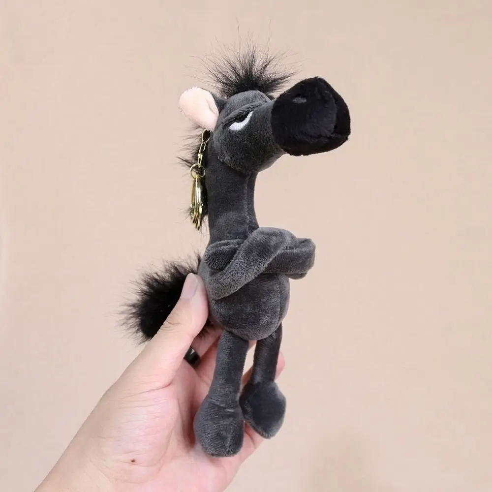 Cartoon Simulation Horse Stuffed Toy Keychain Fantasy Style Stuffed Horse Plush Toy Black Red Exquisite Craftsmanship