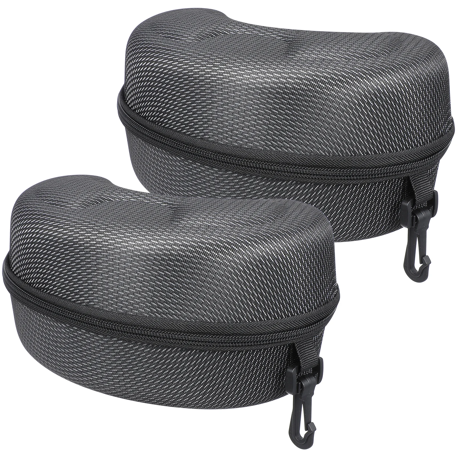 

2 шт. прочных футляров из ЭВА для лыжных очков, ударопрочный кейс для мотоциклетных очков, с застежкой-молнией, большой размер, портативный, с крючком, для велосипедных очков