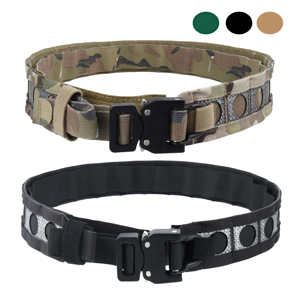 Tactical Belt Camo Style MOLLE Tactical Belt Outdoor Hunting Training Inner Outer Double Waist Belt Hunting Equipment