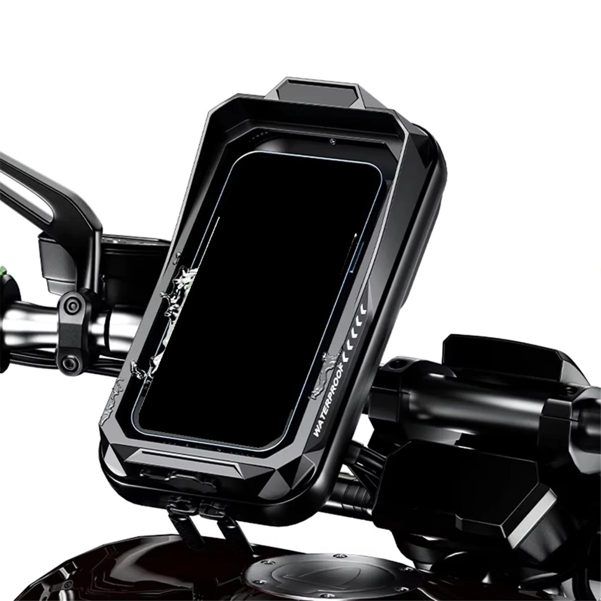 ARY-fHandlebar جراب هاتف حقيبة شاشة تعمل باللمس دراجة نارية حامل هاتف دوران 360 درجة لركوب الدراجات #3