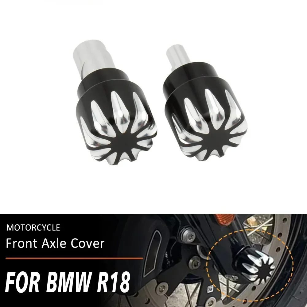 R 18 Pair Motorcycle Front Axle Nut Cover Cap Bolt Wheel Fork Protector Crash Slider For BMW R18 Classic Aluminum Accesorios