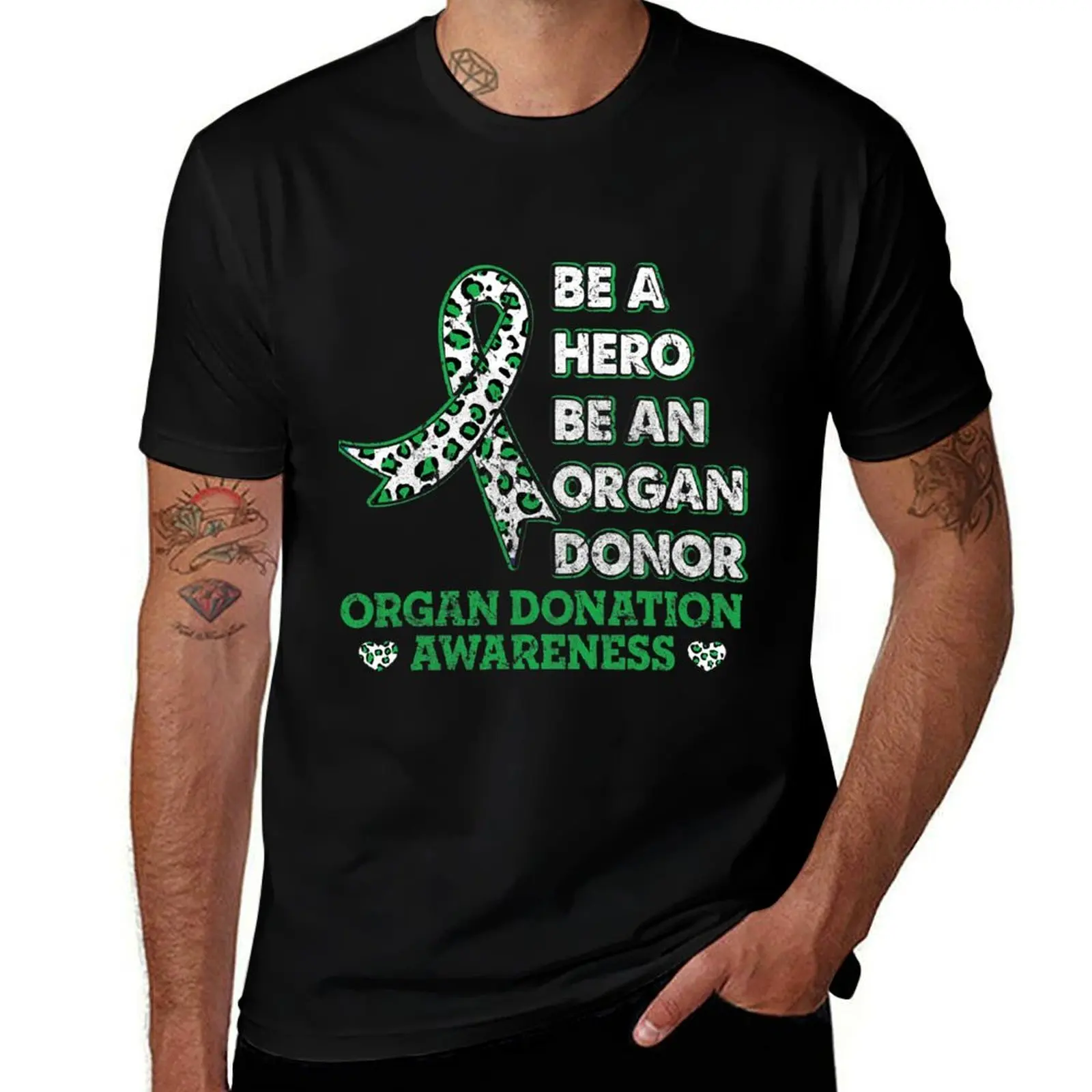 Be A Hero Be An Organ Donor Costume Organ Donation Awareness T-Shirt Casual Fashion Short Sleeve Cotton T-Shirt