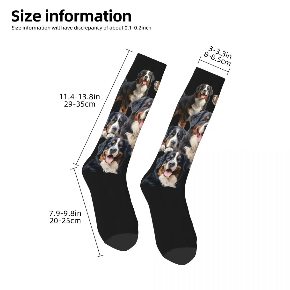 Bernese Mountain Dog Socks Harajuku Sweat Absorbing Stockings All Season Long Socks Accessories for Unisex Christmas Gifts