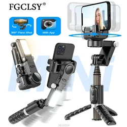 FGCLSY 2024 NEW Gimbal Stabilizer Desktop Following Shooting Mode Selfie Stick Monopod With Bluetooth Shutter For Smartphone