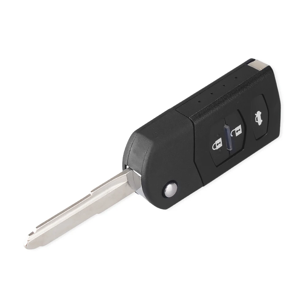 KEYYOU Car Flip Folding Remote Key Shell 3 Buttons Flip Remote Key Cover FOB For Mazda 2 3 5