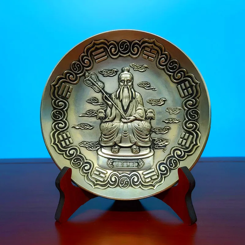 

White copper, Supreme Lord, plate ornaments, bronze statue of the moral God, Taoist supplies, copper crafts