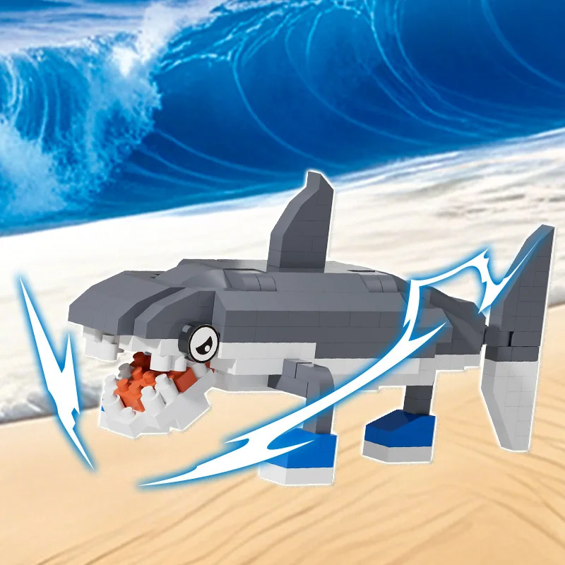 AI Overseas Classic Mythic Creature Bausatz Hai Bomber Junge Holzziegel Figur zusammenbauen Kinder Puzzle Geschenk