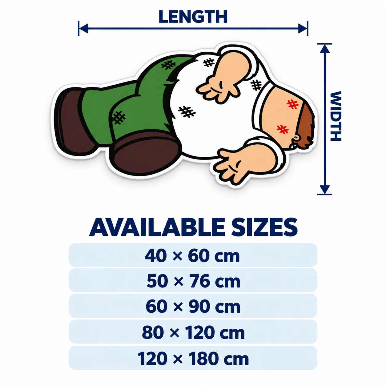 Joke F-Family G-Guy Peter G-Griffin Irregular Area Rug Soft Flannel Floor Mat for Game Room Bedroom Living Room Home Decor Gift