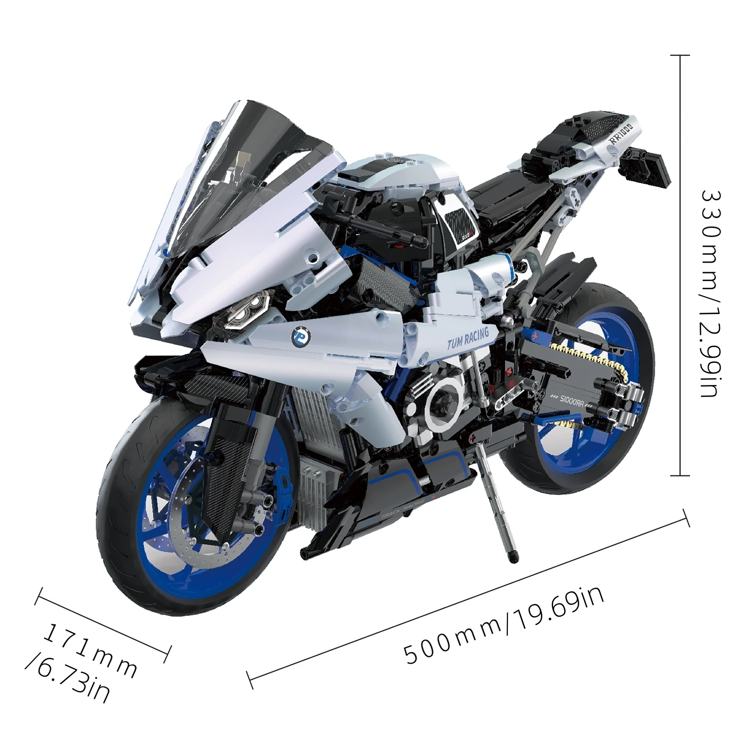1:5 Technische Motorrad Bausteine Ziegel M1000 RR Motorrad Lokomotive Racing Auto Montieren Modell Fahrzeug Spielzeug für Kind Geschenk