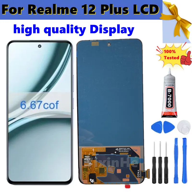 high-quality-display-667-amoled-for-realme-12-lcd-rmx3867-display-touch-screen-digitizer-for-oppo-realme-12-plus-rmx3867-lcd