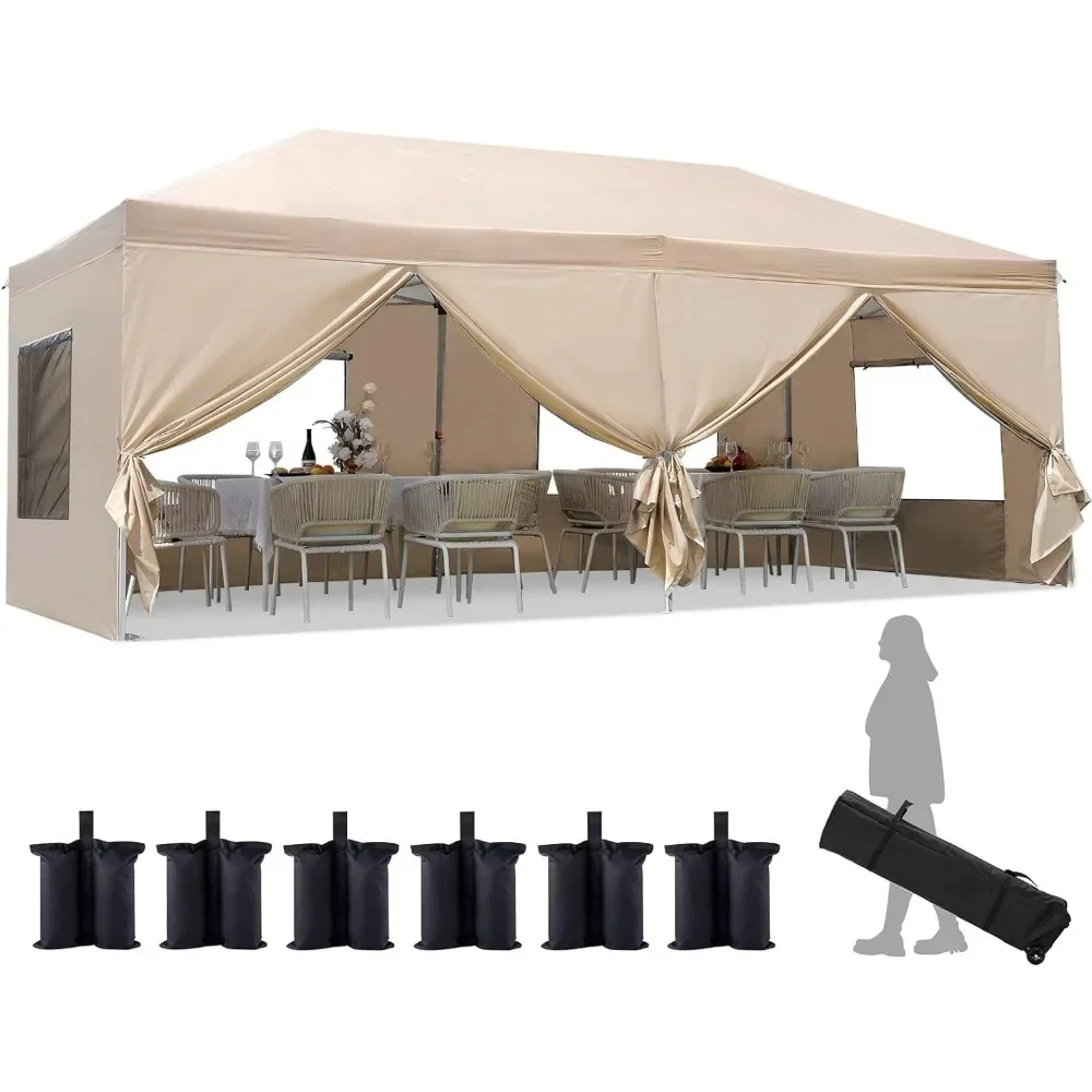 

Outdoors Tents, Privacy 10x20 Ft Pop Up Canopy with Sidewalls Canopy Tent Instant Shelter, Outdoor Garden Tent