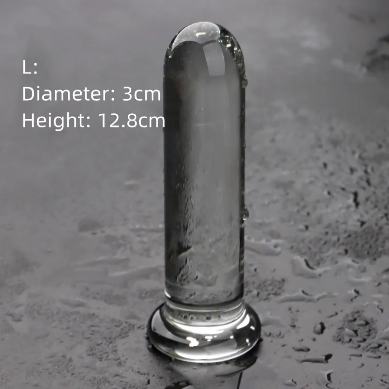 Dia 2/2.5/3cm Glass Dildo Glass Anal Plug Long Glass Sex Toys Smooth Surface Strapon Anal Dildos Butt Plug Women Intimate Toys