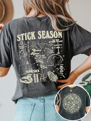 Women Noah Kahan Merch Shirt Orange Juice in 2024 Daily Tee Retro Casual Print T-shirt Apparel Y2K Top Book Lover Summer Shirt