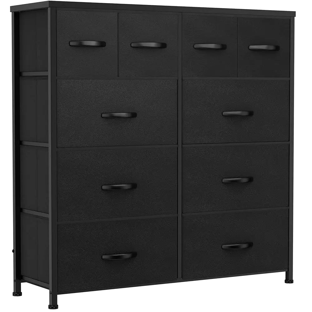 

Dresser For Bedroom,Tall Chest Of Drawers, Fabric Closet Dresser, Clothing Storage Organizer Unit With Fabric Bin, For Closet,