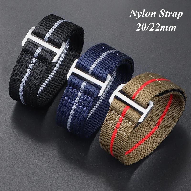 20mm 22mm Nylon Watchband Strap for Tudor Woven Canvas Fabric Band for Seiko Women Men Military Sport Wrist Band Bracelet