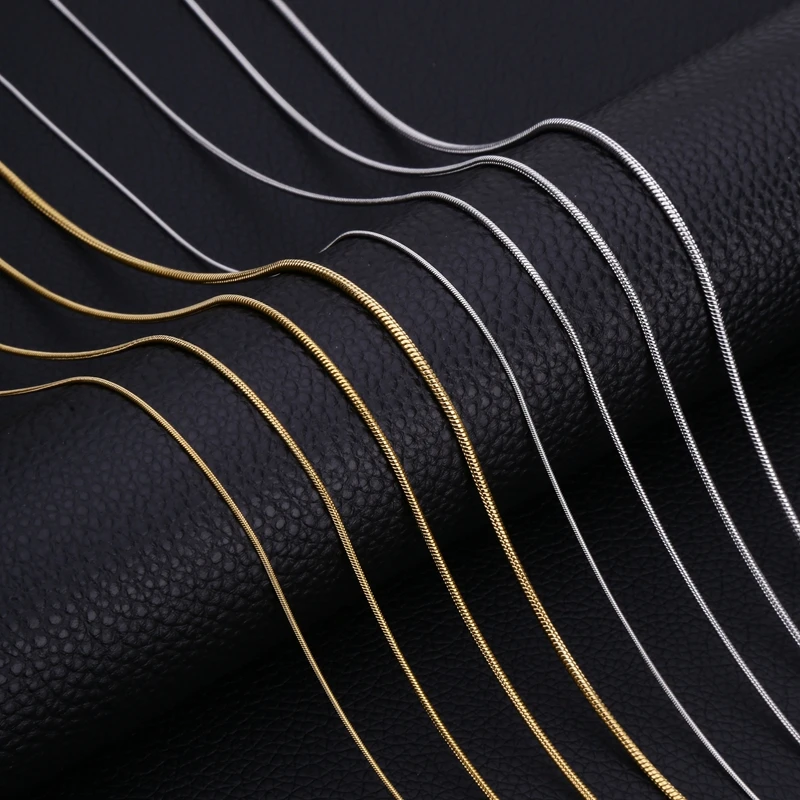 925 فضة ثعبان سلسلة قلادة سلاسل DIY بها بنفسك للنساء الرجال صنع المجوهرات النتائج المعلقات جراد البحر المشابك بالجملة #2