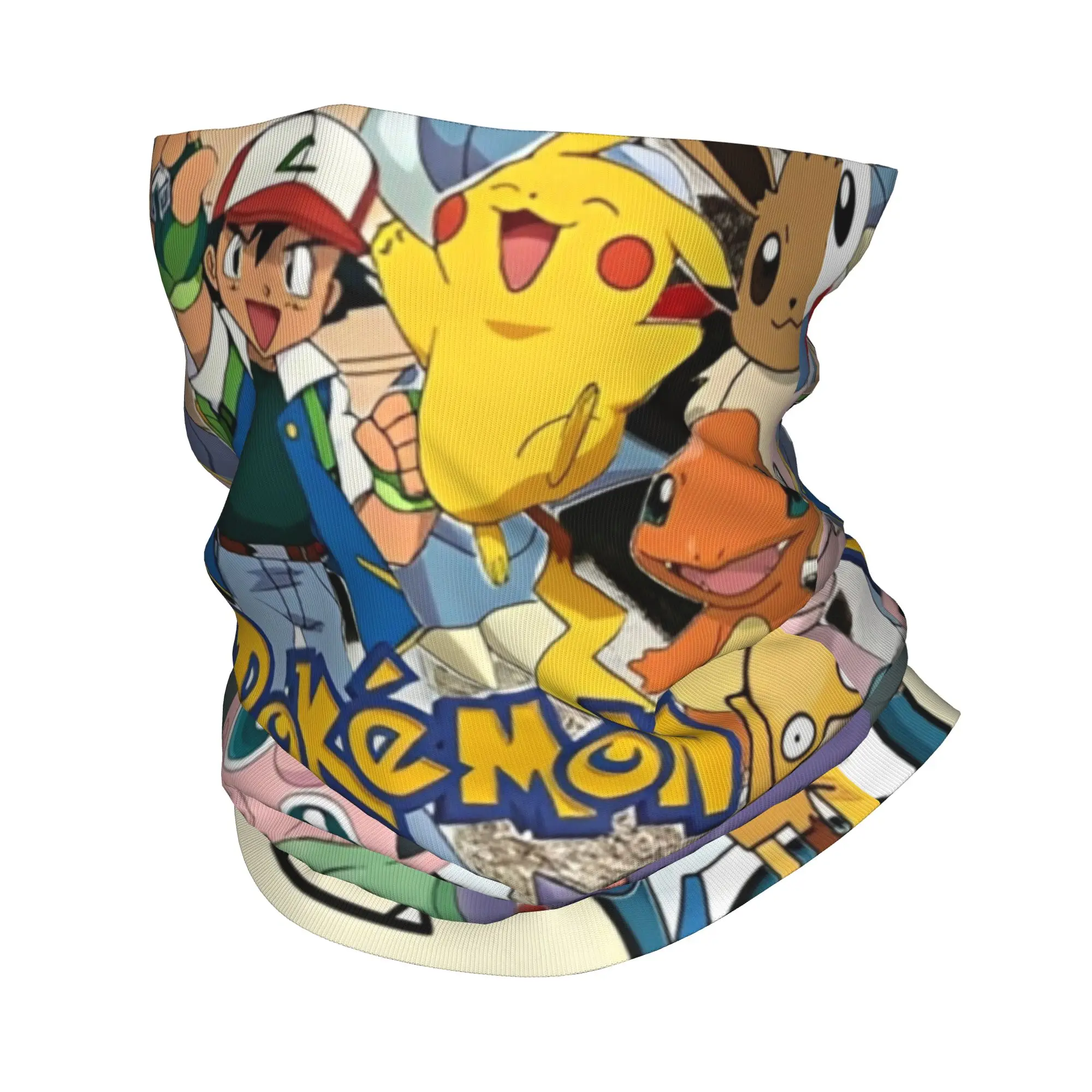 

Poke-Mon Bandana Neck Gaiter Printed Anime Cartoon Face Scarf Multifunctional Balaclava Cycling Unisex Adult Washable