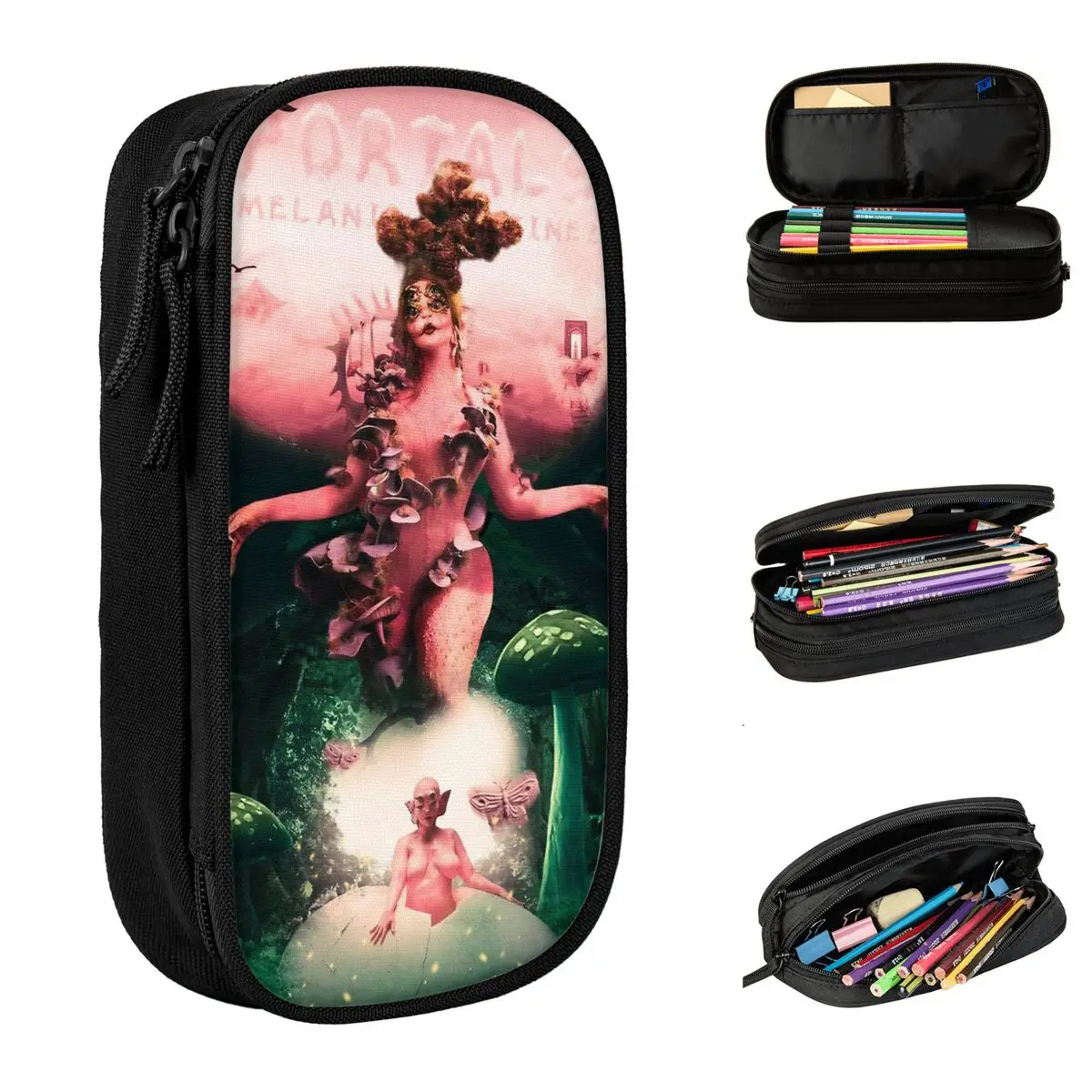 ポーツアーロゴペンシルケース、ビッグ容量オフィスギフト、女の子と男の子