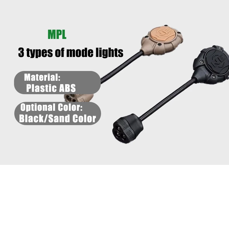 Airsoft Tactical Helmet Strobe Light Mpls 3 Mode LED Helmet Lights Military Fast Helmet Lamp Hunting Survival Safety FlashLight