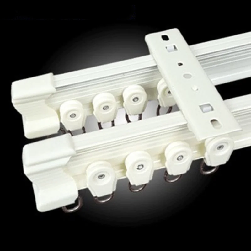 1-3 Meter Curtain Double Track Curved Rail Balcony Window Slide Roman Rail Bar Guide Bendable Curtain Track Pole Accessory