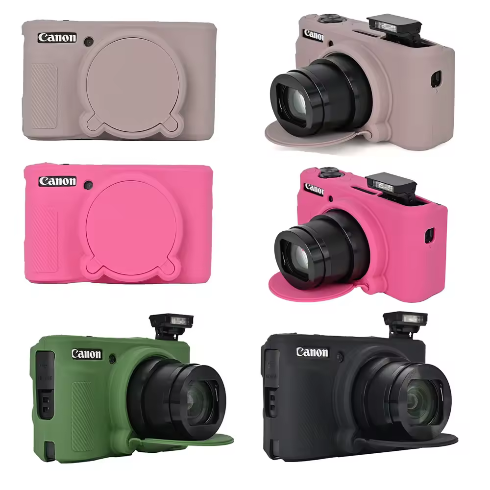 כיסוי סיליקון רך מגומי SX740HS עבור Canon PowerShot SX740 HS SX730HS SX730 עם כיסוי עדשה