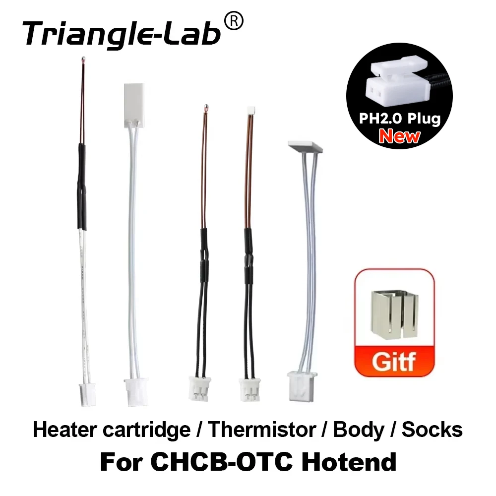 

Trianglelab Ceramic Heater PT1000 100K B3950 Thermistor Socks HEATBLOCK For CHCB hotend Repair parts for K1C 3D Printer