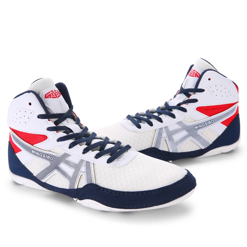 Zapatos de lucha libre transpirables ligeros para hombres y mujeres, zapatos deportivos de lucha libre, zapatos de boxeo de entrenamiento de competición