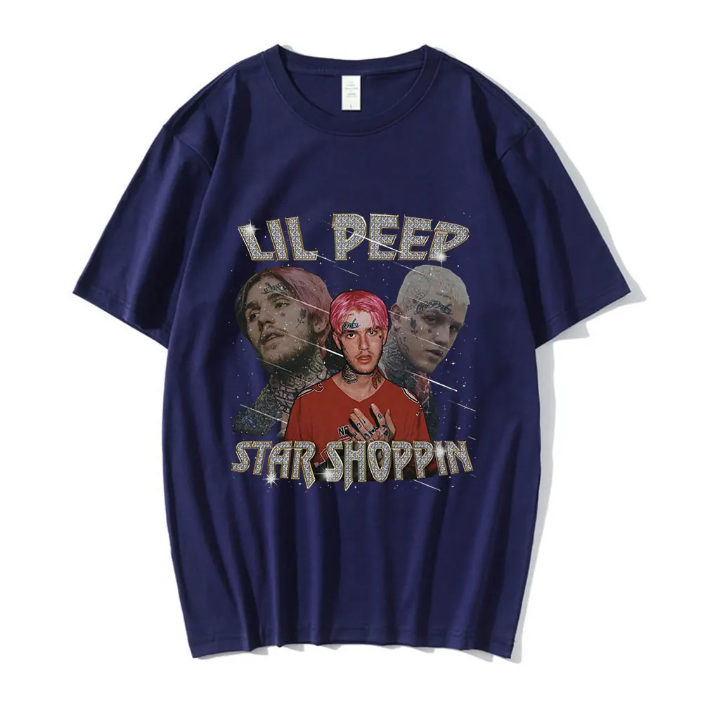 Rapper Lil Peep Graphic T-shirt Men Women Fashion Vintage Hip Hop T Shirt Couples Casual Cotton Oversized Short Sleeve T-Shirts