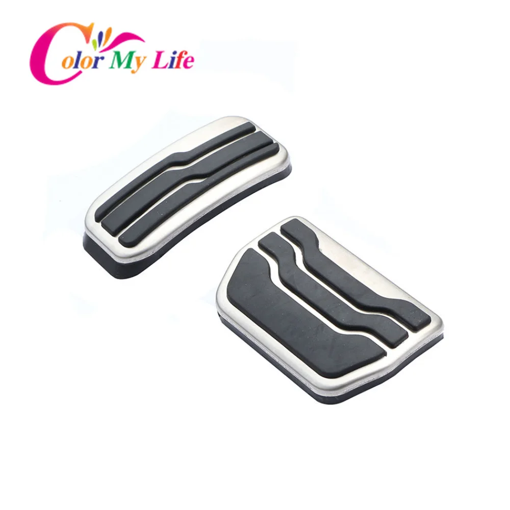 Color My Life Stainless Steel Car Gas Brake Pedal Pads Cover Car Pedals for Ford New Mondeo Edge Fusion 2015 - 2022 Accessories