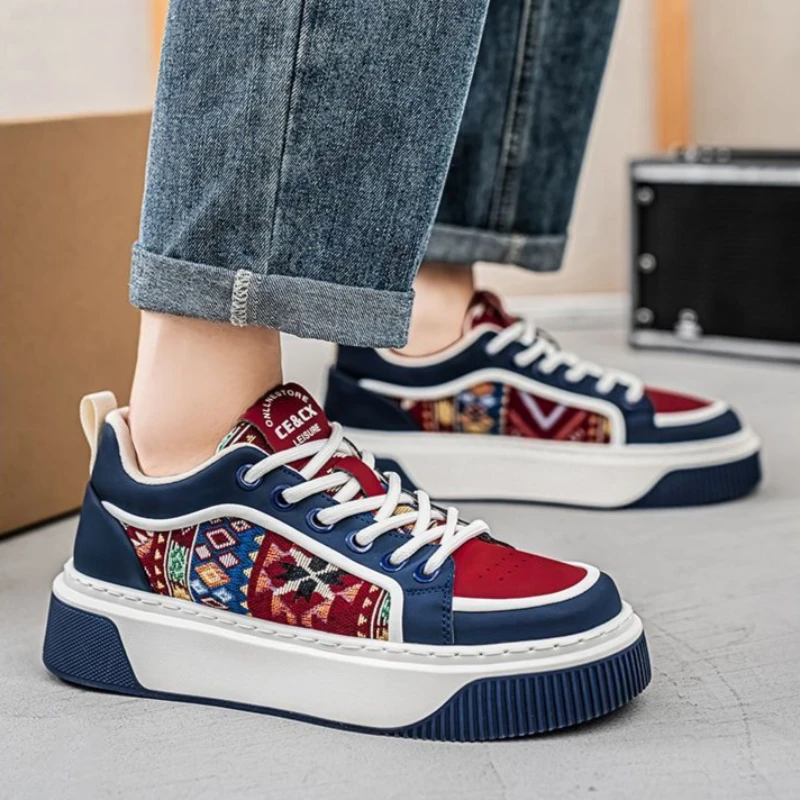 

Мужские спортивные кроссовки на весну и осень 2025 года, повседневная модная обувь с низким верхом и толстой подошвой, внутренняя высота